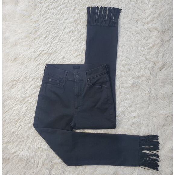 Mother High Waisted Rascal Crop Fray Jeans 26 / 2 - Picture 2 of 11